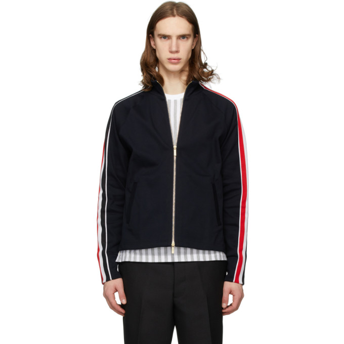 Thom Browne Navy Stripe Track Jacket | The Fashionisto