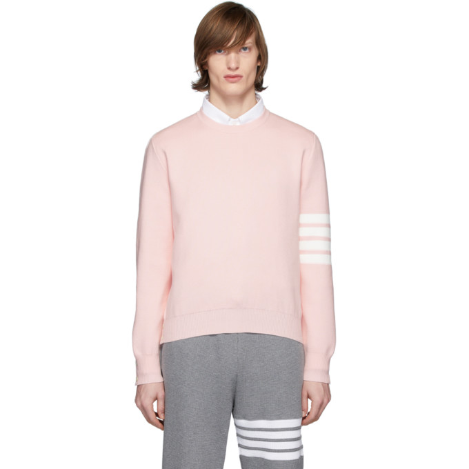 Thom Browne Pink 4-Bar Milano Stitch Sweater | The Fashionisto