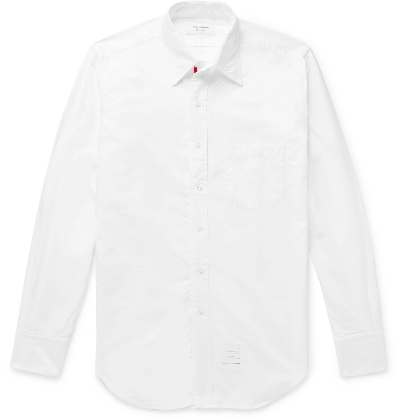 white slim fit button down collar shirt