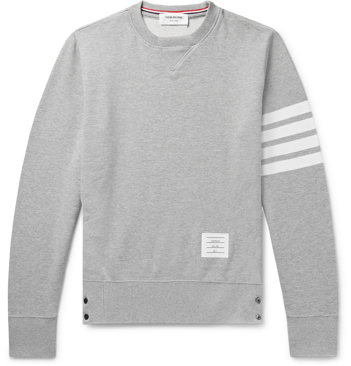 Thom Browne - Slim-Fit Striped Loopback Cotton-Jersey Sweatshirt - Men ...
