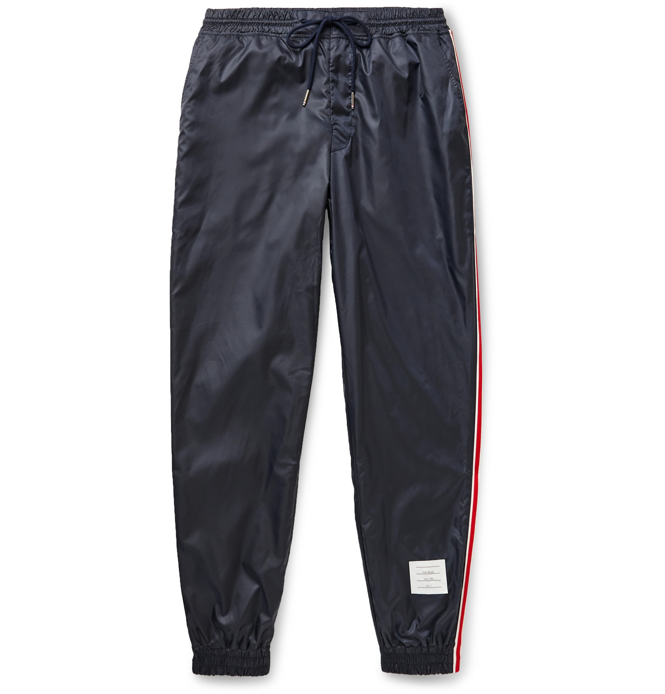 Thom Browne - Tapered Grosgrain-Trimmed Ripstop Track Pants - Men ...