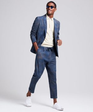 Tie Dye Traveler Suit Jacket in Blue Tie Dye Traveler Suit Jacket in Blue