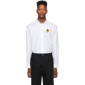 AMI Alexandre Mattiussi White Smiley Edition Oxford Shirt AMI Alexandre Mattiussi White Smiley Edition Oxford Shirt