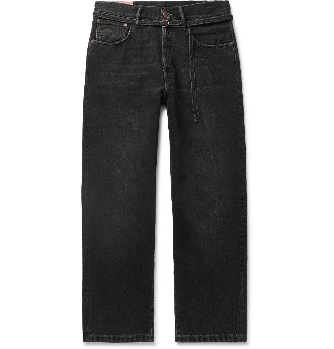 Acne Studios - Belted Denim Jeans - Men - Black | The Fashionisto