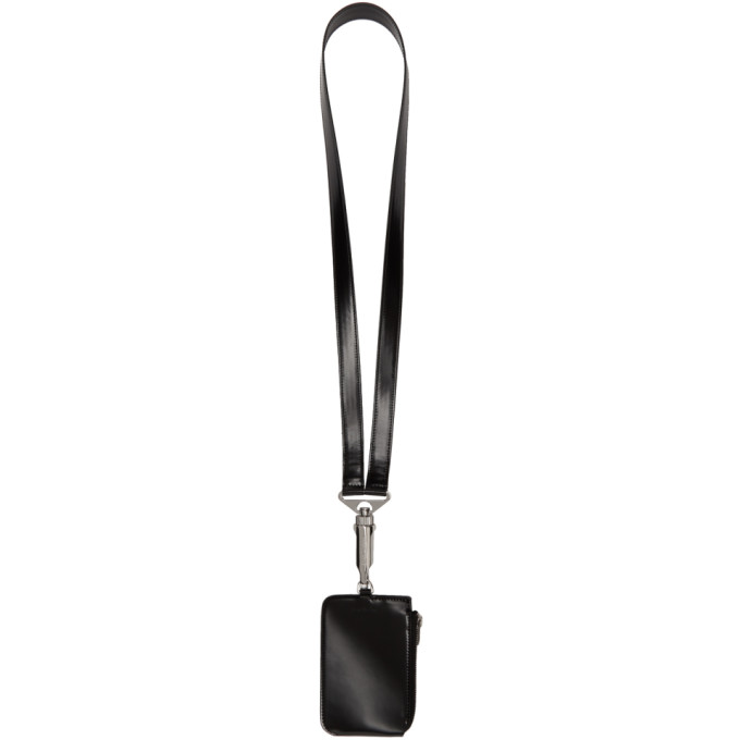 Acne Studios Black Lanyard Zip Card Holder The Fashionisto