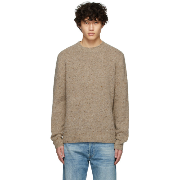Acne Studios Brown Pilled Melange Sweater | The Fashionisto