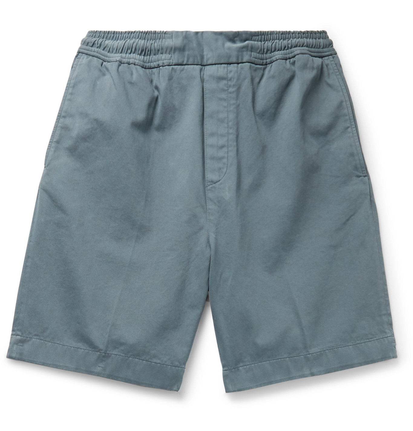 Acne Studios - Garment-Dyed Cotton-Twill Shorts - Men - Green | The ...