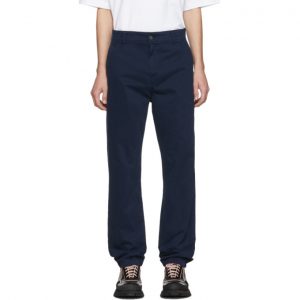 Acne Studios Navy Ishir Trousers Acne Studios Navy Ishir Trousers