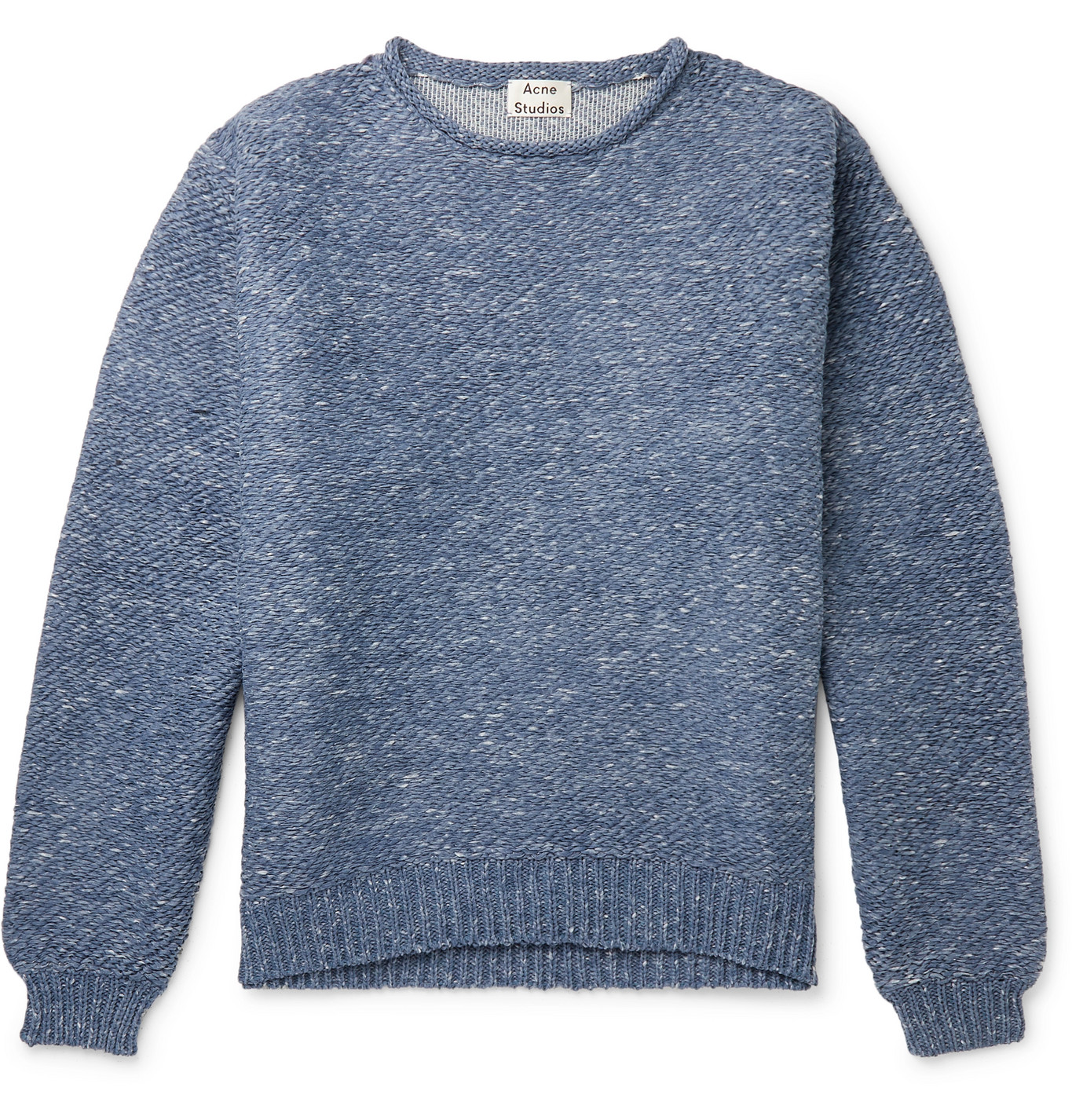 Acne Studios - Oversized Mélange Knitted Sweater - Men - Blue | The ...