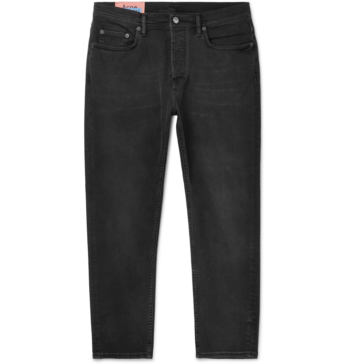 Acne Studios - River Cropped Slim-Fit Denim Jeans - Men - Black | The ...