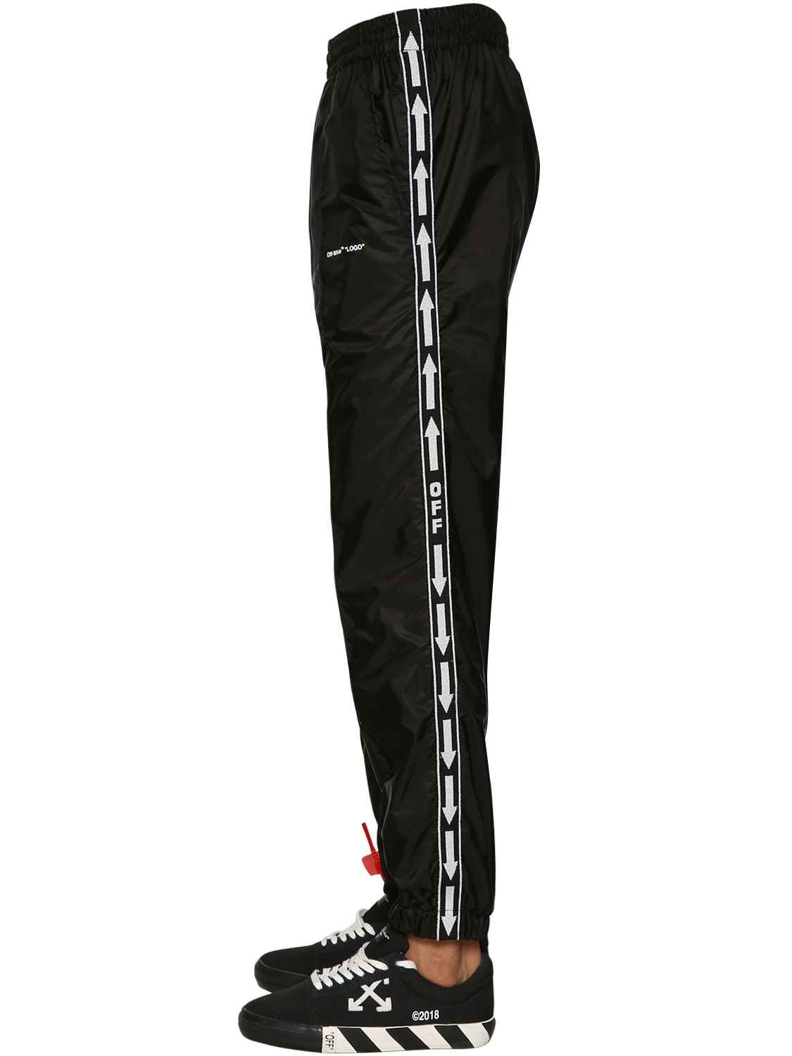 straight leg nylon track pants