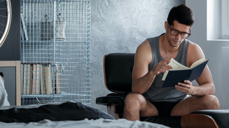» Men’s Underwear Types: Explore the Essentials Attractive Man Reading Underwear
