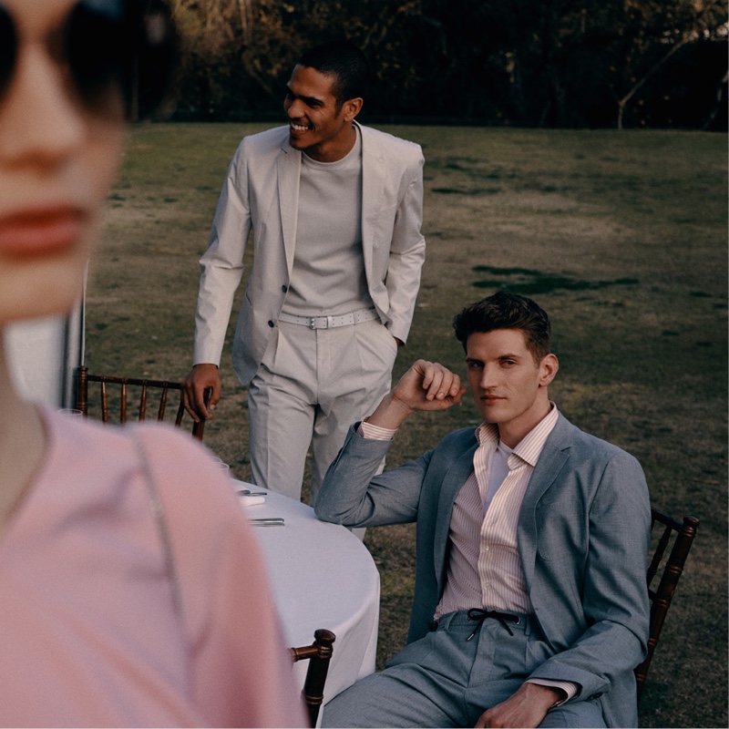 BOSS enlists models Geron McKinley and André Feulner to showcase its sleek offering of summer tailoring.
