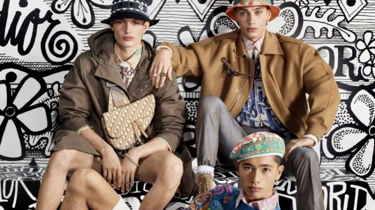 Models Thatcher Thornton, Max Wechter, and Issa Naciri come together as the stars of Dior Men's pre-fall 2020 campaign.