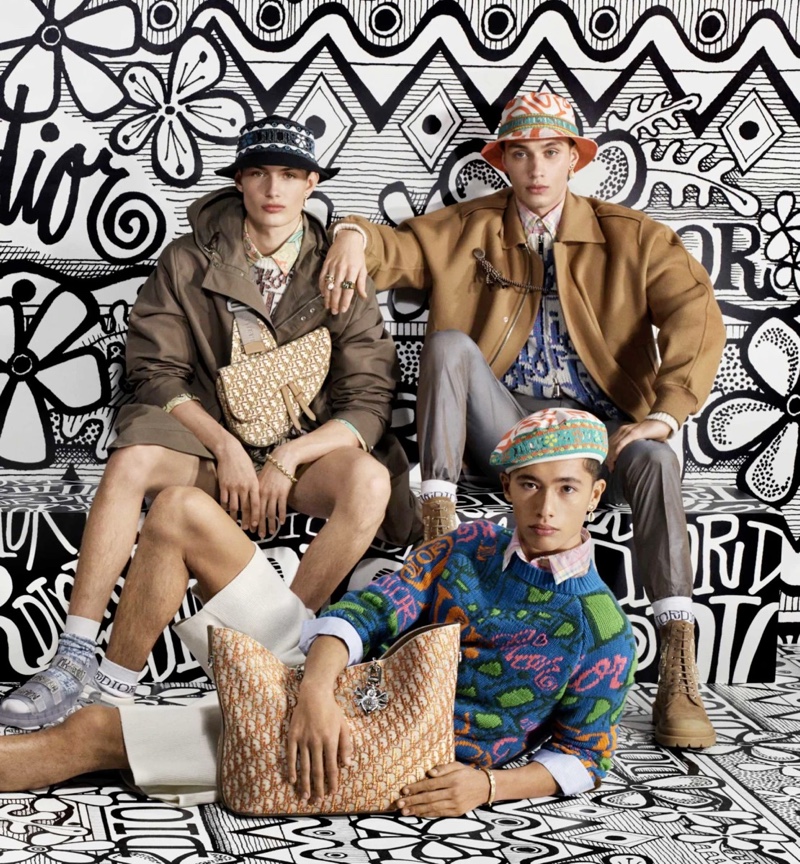 Models Thatcher Thornton, Max Wechter, and Issa Naciri come together as the stars of Dior Men's pre-fall 2020 campaign.