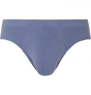 Hanro - Stretch-Cotton Briefs - Men - Blue Hanro - Stretch-Cotton Briefs - Men - Blue