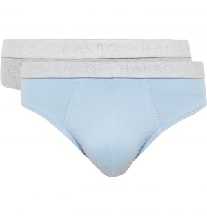 Hanro - Two-Pack Stretch-Cotton Jersey Briefs - Men - Multi Hanro - Two-Pack Stretch-Cotton Jersey Briefs - Men - Multi