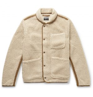 J.Crew - Nordic Shawl-Collar Grosgrain-Trimmed Fleece Jacket - Men - Neutrals J.Crew - Nordic Shawl-Collar Grosgrain-Trimmed Fleece Jacket - Men - Neutrals
