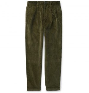J.Crew - Wallace & Barnes Pleated Cotton-Corduroy Trousers - Men - Green J.Crew - Wallace & Barnes Pleated Cotton-Corduroy Trousers - Men - Green