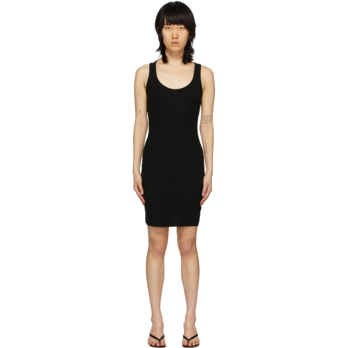 John Elliott Black Cotton Rib Dress The Fashionisto