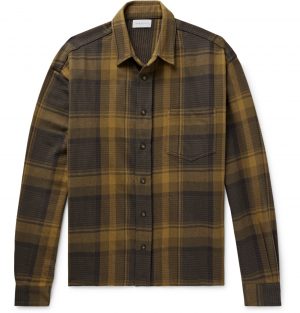 John Elliott - Checked Cotton-Flannel Shirt - Men - Brown John Elliott - Checked Cotton-Flannel Shirt - Men - Brown