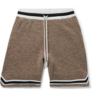 John Elliott - Game Wide-Leg Mélange Bouclé Drawstring Shorts - Men - Brown John Elliott - Game Wide-Leg Mélange Bouclé Drawstring Shorts - Men - Brown