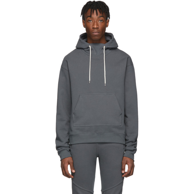 John Elliott Grey Kake Mock 2 Hoodie | The Fashionisto