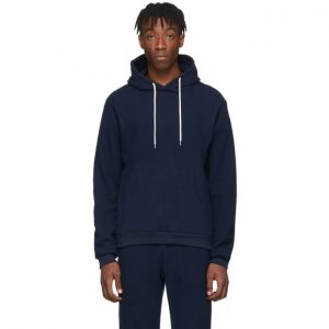 John Elliott Navy Corduroy Beach Hoodie John Elliott Navy Corduroy Beach Hoodie