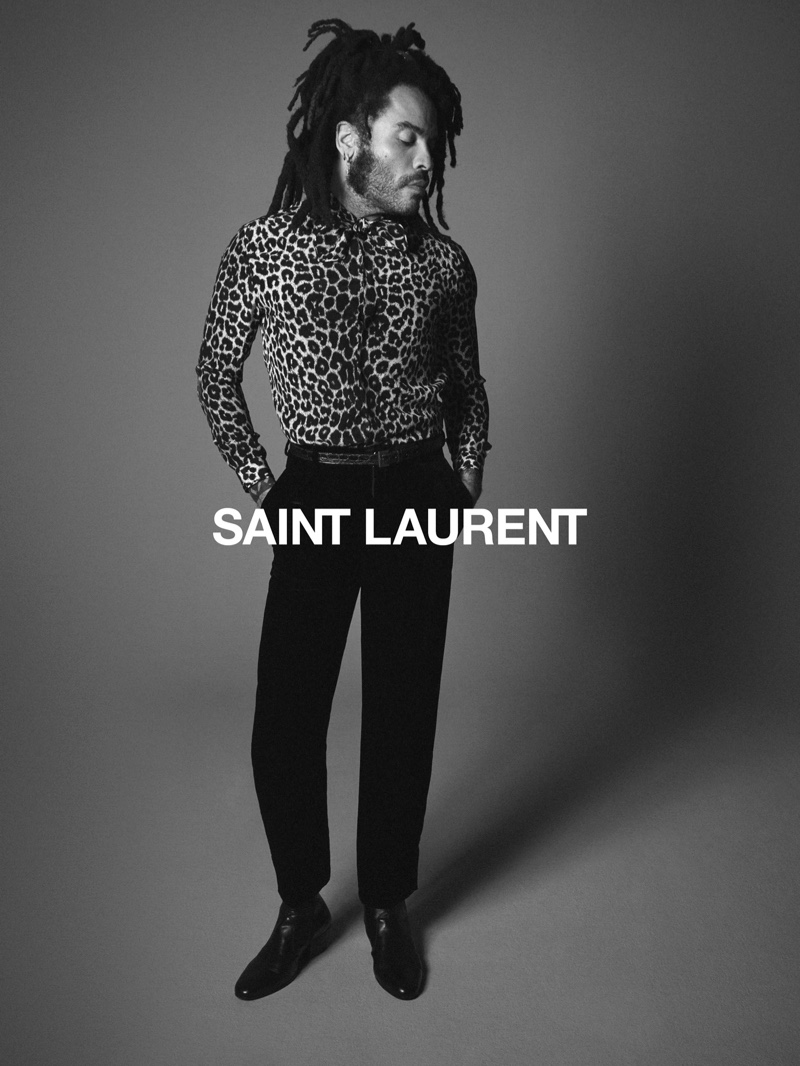 Saint Laurent enlists Lenny Kravitz as the star of its fall 2020 campaign.