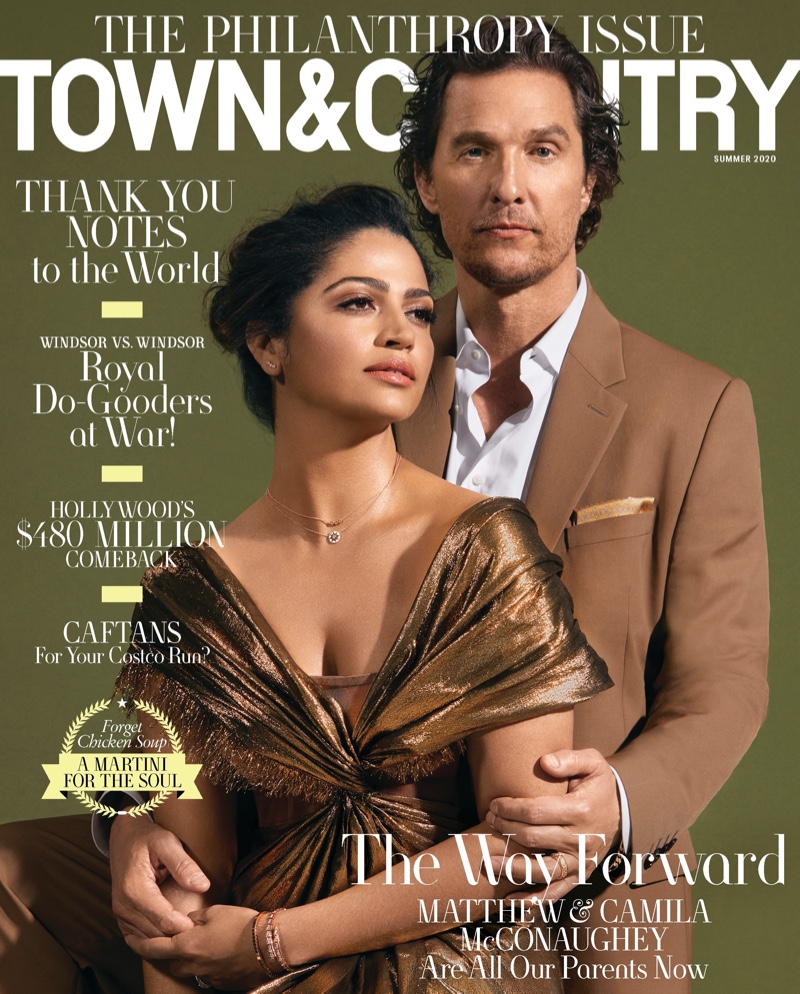 Camila Alves and Matthew McConaughey cover Town & Country's annual Philanthropy issue.