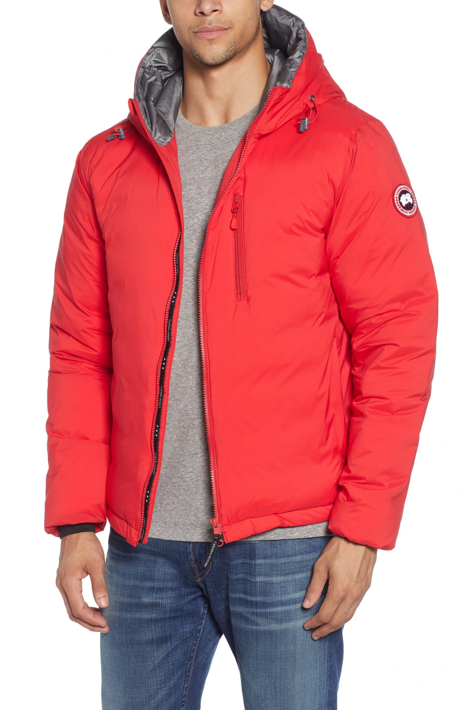 mens canada goose down red