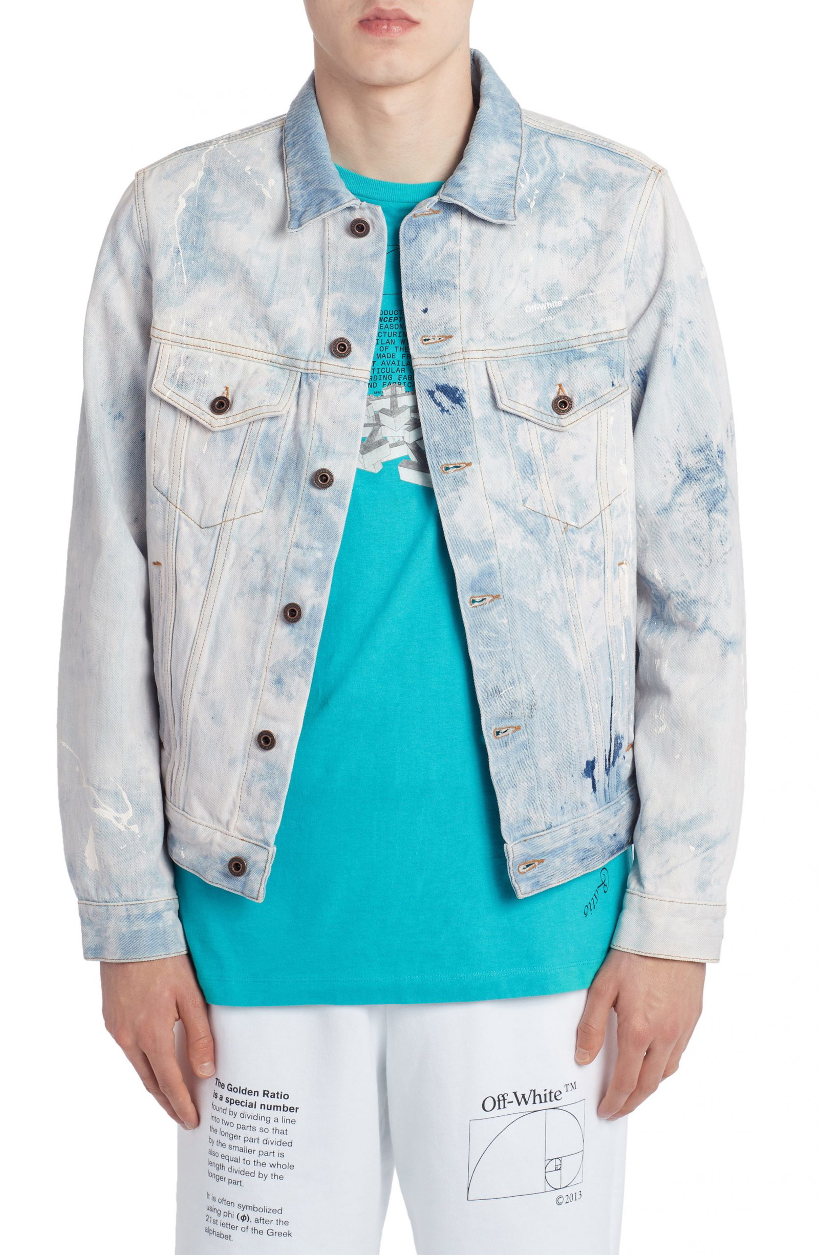 off white mens jean jacket