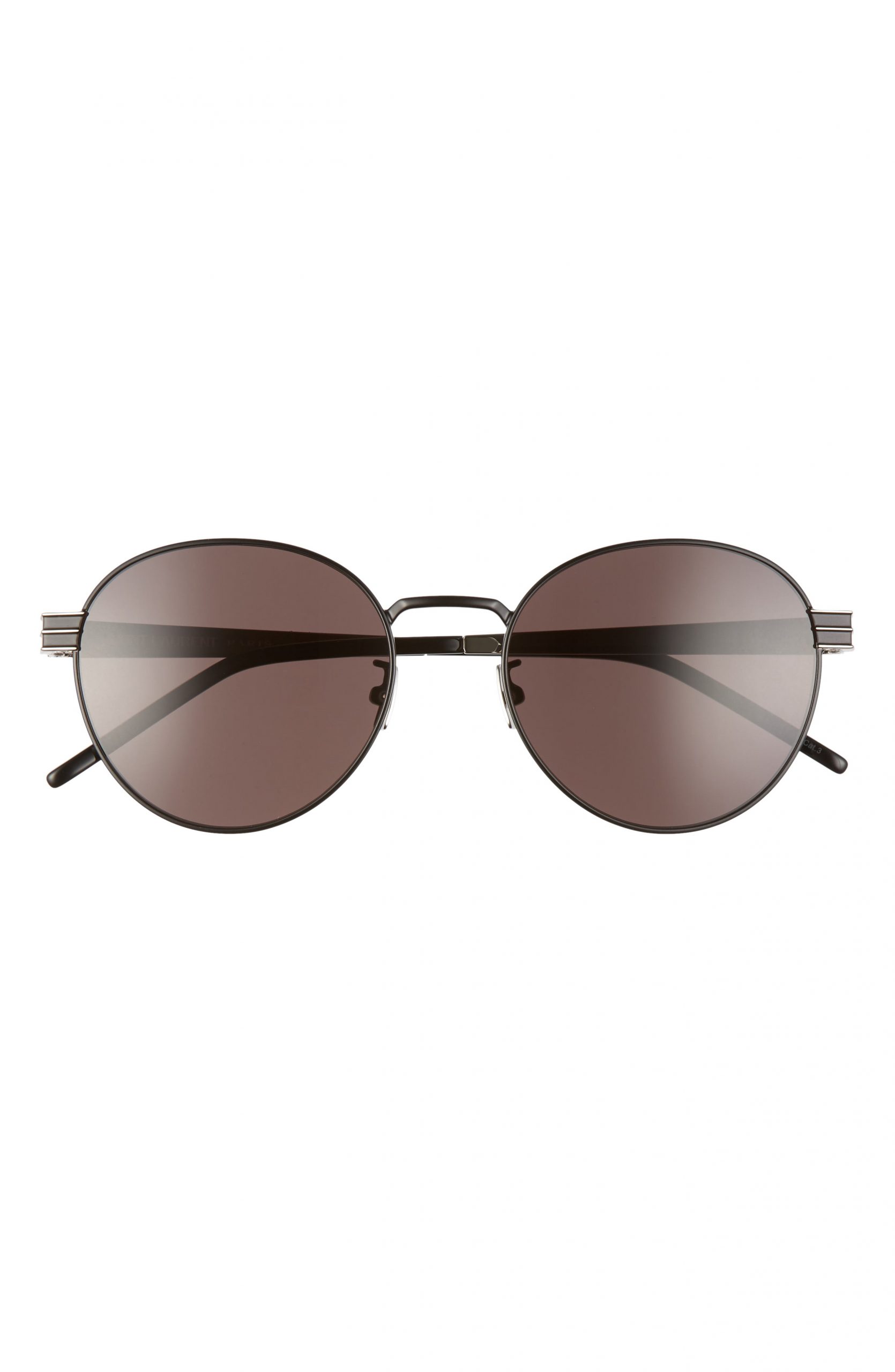 Men’s Saint Laurent 55mm Oval Sunglasses - Semi Matte/ Black | The ...
