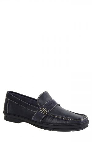Men's Sandro Moscoloni Reid Penny Loafer, Size 7.5 D - Blue Men's Sandro Moscoloni Reid Penny Loafer, Size 7.5 D - Blue