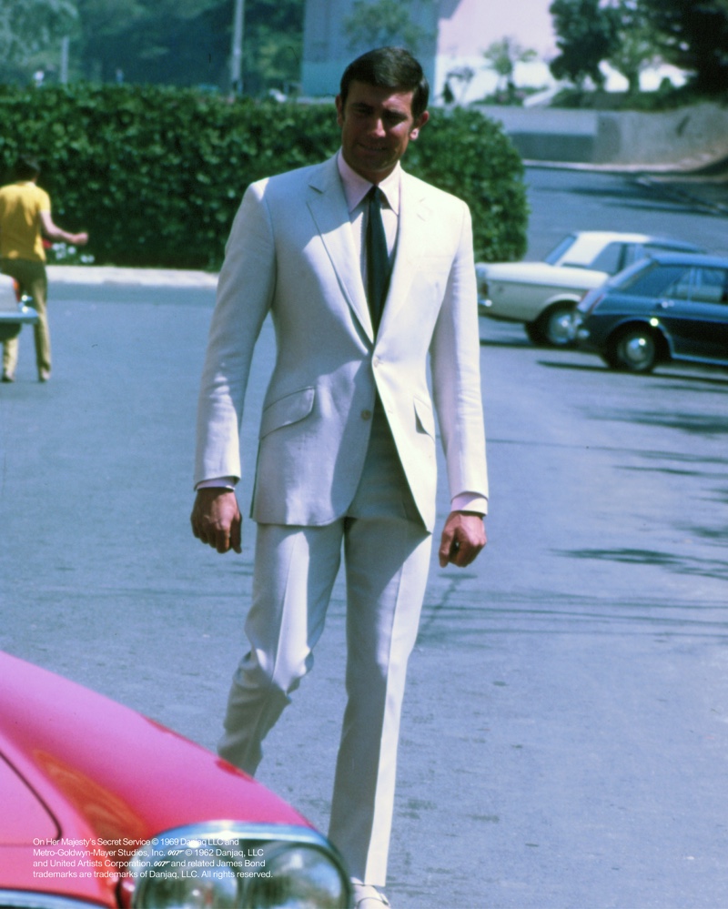 George Lazenby as James Bond in On Her Majesty's Secret Service | Photo courtesy of Orlebar Brown