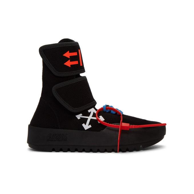 off white black high top sneakers