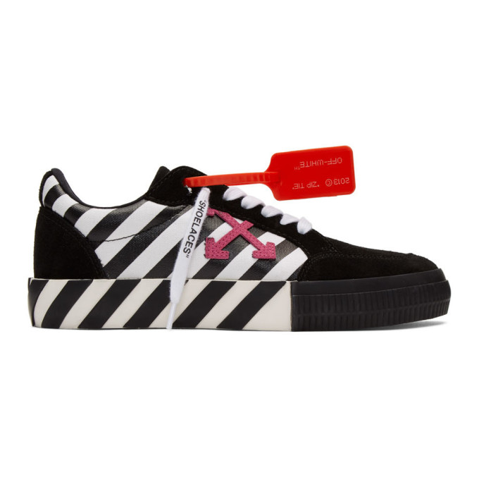 off white black low top sneakers