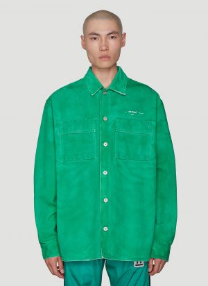 Off-White Denim Arrow Shirt in Green size S Off-White Denim Arrow Shirt in Green size S