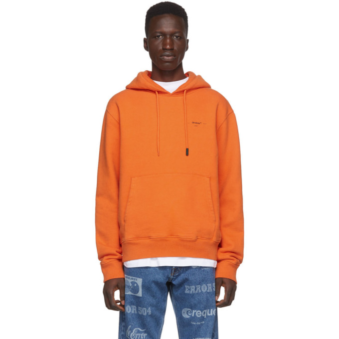 Off-White Orange Logo Hoodie | The Fashionisto