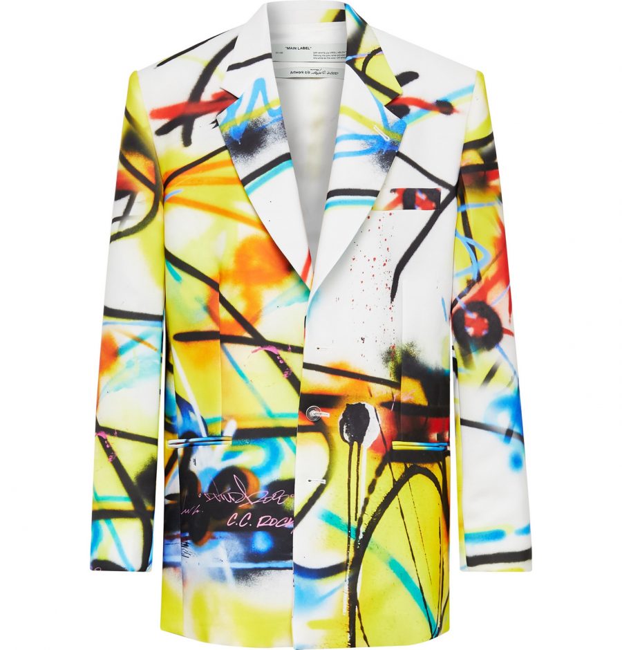 oversized off white blazer