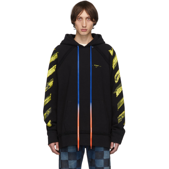 black yellow off white hoodie
