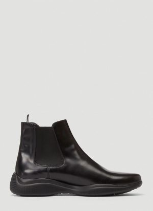 Prada Americas Cup Leather Boots in Black size UK - 09 Prada Americas Cup Leather Boots in Black size UK - 09