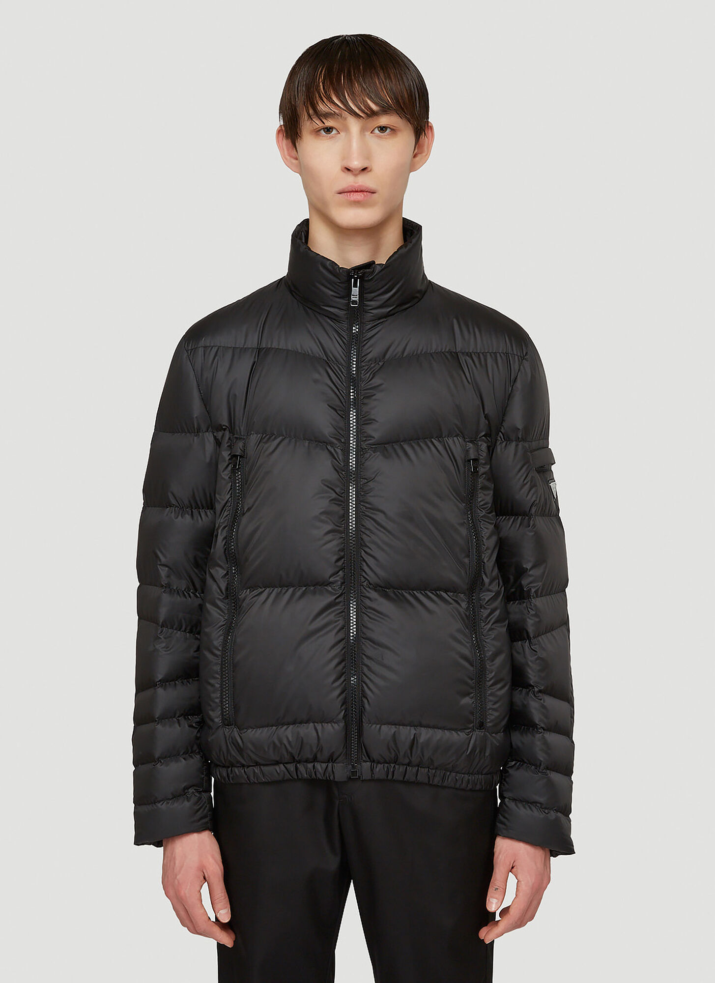 Prada Quilted Puffer Jacket in Black size IT - 50 | The Fashionisto