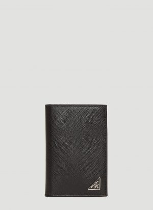 Prada Saffiano Leather Card Holder in Black size One Size Prada Saffiano Leather Card Holder in Black size One Size