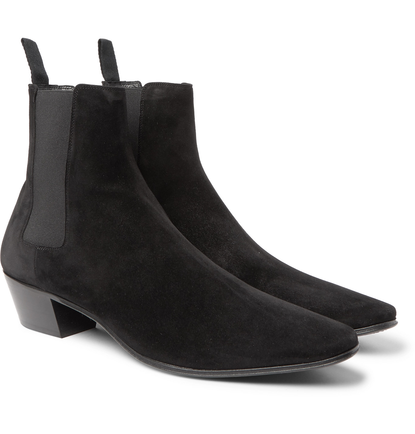 SAINT LAURENT - Dylan Suede Chelsea Boots - Men - Black | The Fashionisto