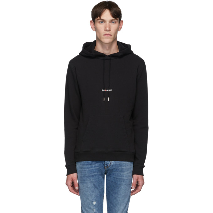 Saint Laurent Black Rive Gauche Hoodie | The Fashionisto