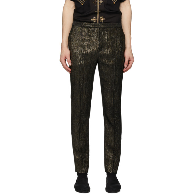 black and gold trousers