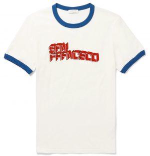 Sandro - Printed Cotton-Jersey T-Shirt - Men - White Sandro - Printed Cotton-Jersey T-Shirt - Men - White