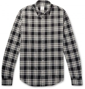 Sandro - Slim-Fit Checked Cotton Shirt - Men - Black Sandro - Slim-Fit Checked Cotton Shirt - Men - Black