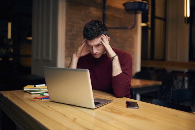 Student Working on Laptop